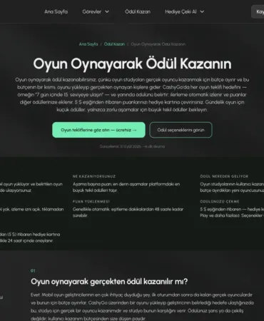 CashyGo oyun görevleri sayfası ekran görüntüsü